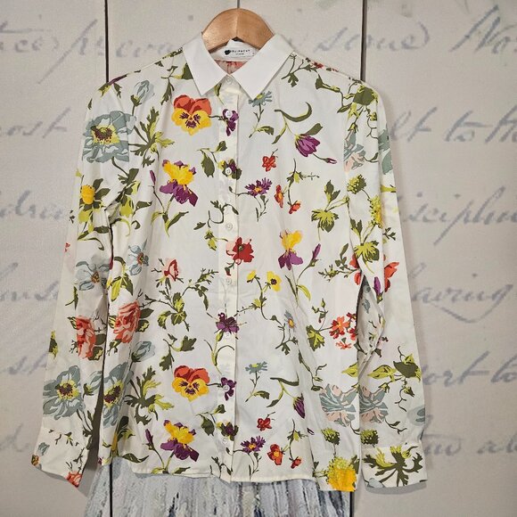 Equipment Tops - NWT Equipment Femme Audrey Shirt Size Small Nature White Floral Print *SAMPLE*